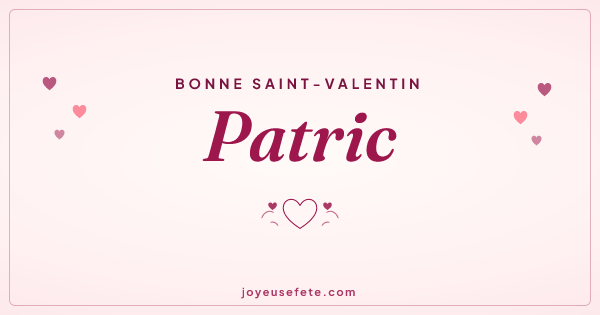 Image « Bonne Saint-Valentin Patric » au format large