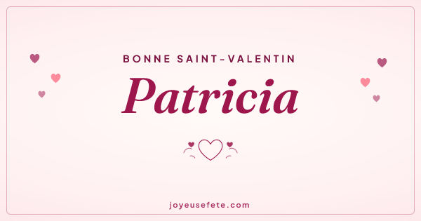 Image « Bonne Saint-Valentin Patricia » au format large
