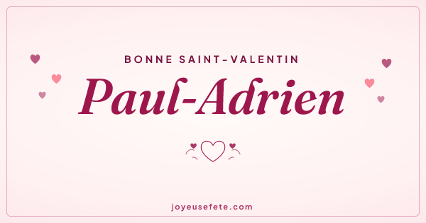 Image « Bonne Saint-Valentin Paul-Adrien » au format large