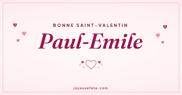 Image « Bonne Saint-Valentin Paul-Emile » au format large