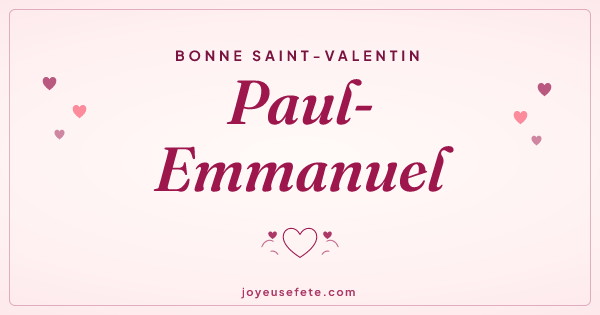 Image « Bonne Saint-Valentin Paul-Emmanuel » au format large