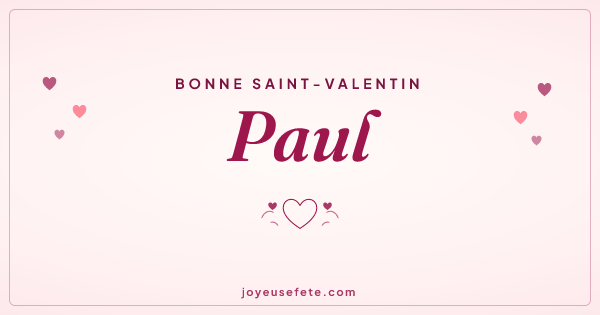 Image « Bonne Saint-Valentin Paul » au format large