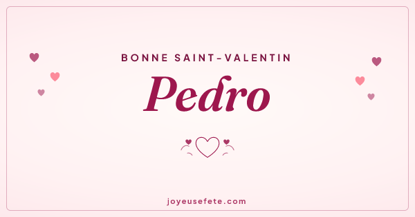 Image « Bonne Saint-Valentin Pedro » au format large