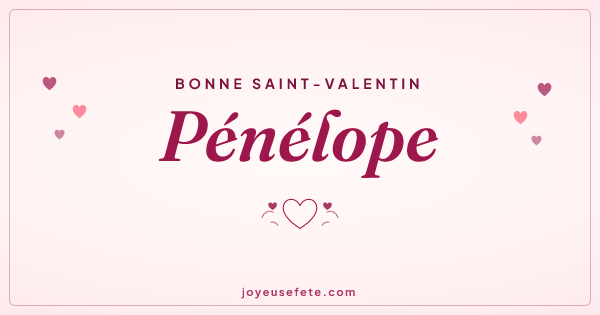 Image « Bonne Saint-Valentin Pénélope » au format large