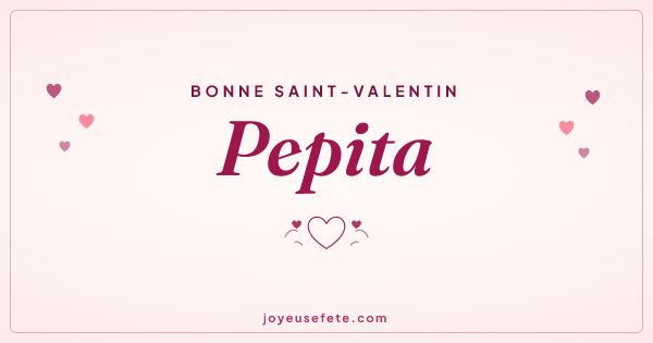 Image « Bonne Saint-Valentin Pepita » au format large