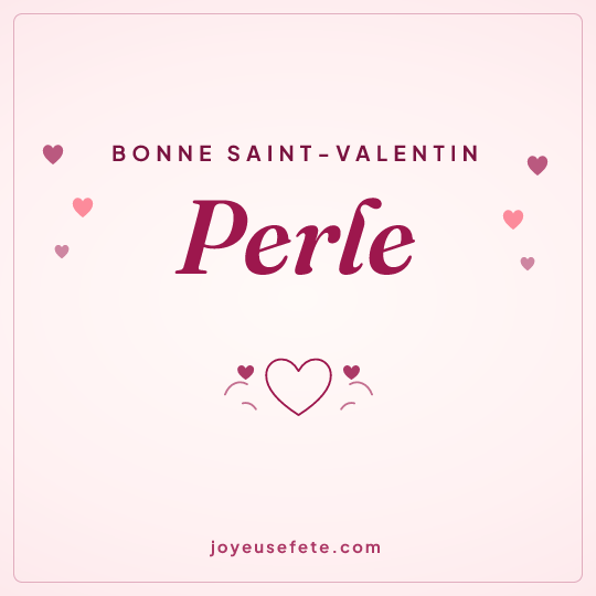 Image carrée « Bonne Saint-Valentin Perle » pour WhatsApp