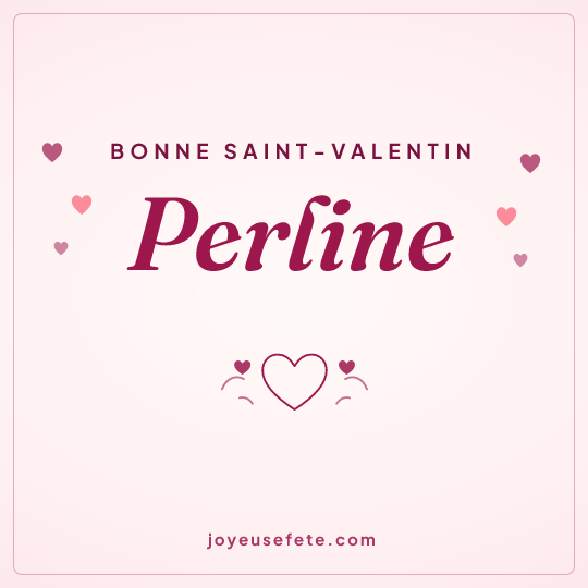 Image carrée « Bonne Saint-Valentin Perline » pour WhatsApp