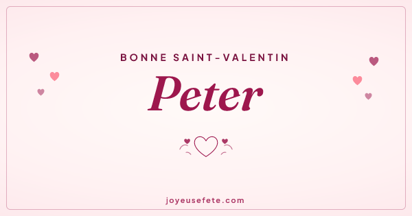 Image « Bonne Saint-Valentin Peter » au format large