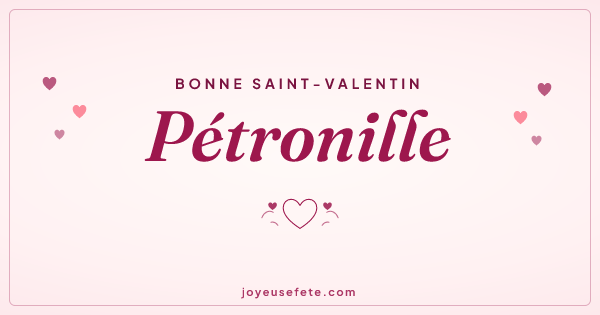 Image « Bonne Saint-Valentin Pétronille » au format large