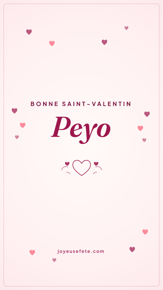 Image « Bonne Saint-Valentin Peyo » au format story