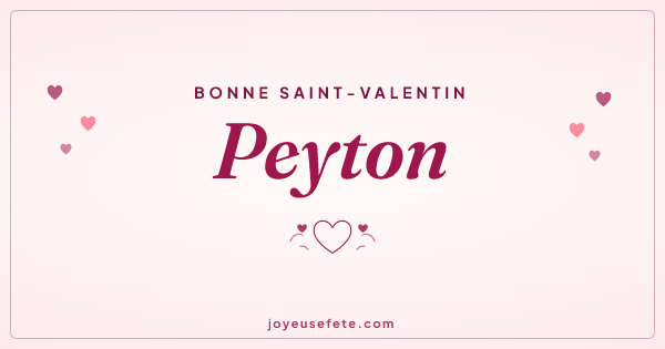 Image « Bonne Saint-Valentin Peyton » au format large