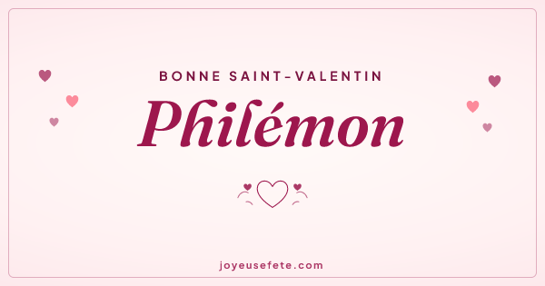 Image « Bonne Saint-Valentin Philémon » au format large