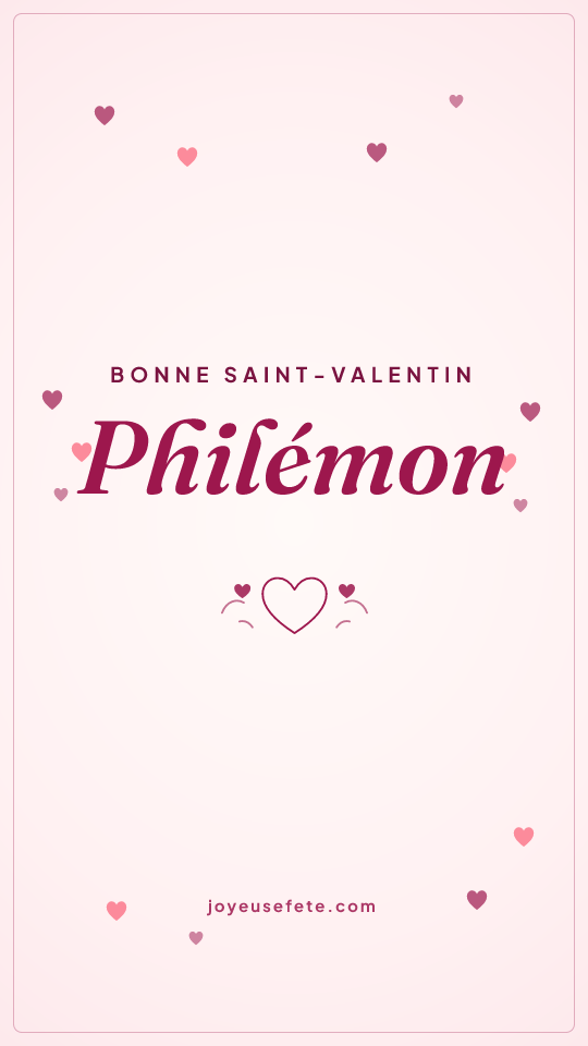 Image « Bonne Saint-Valentin Philémon » au format story