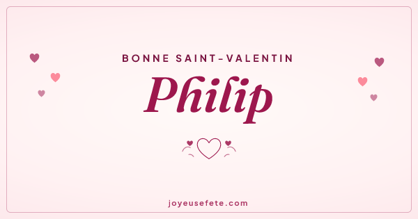 Image « Bonne Saint-Valentin Philip » au format large