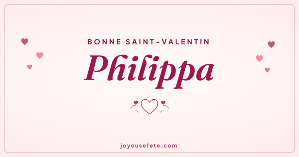 Image « Bonne Saint-Valentin Philippa » au format large