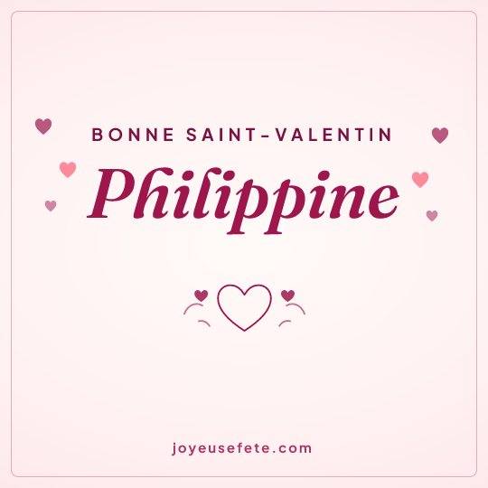 Image carrée « Bonne Saint-Valentin Philippine » pour WhatsApp