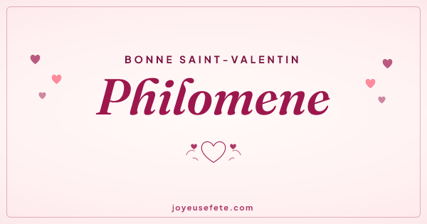 Image « Bonne Saint-Valentin Philomene » au format large