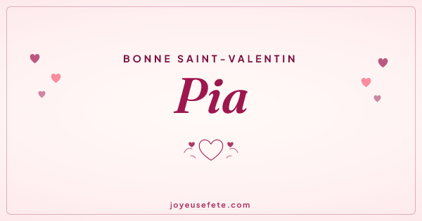 Image « Bonne Saint-Valentin Pia » au format large