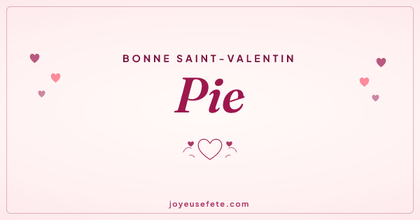 Image « Bonne Saint-Valentin Pie » au format large