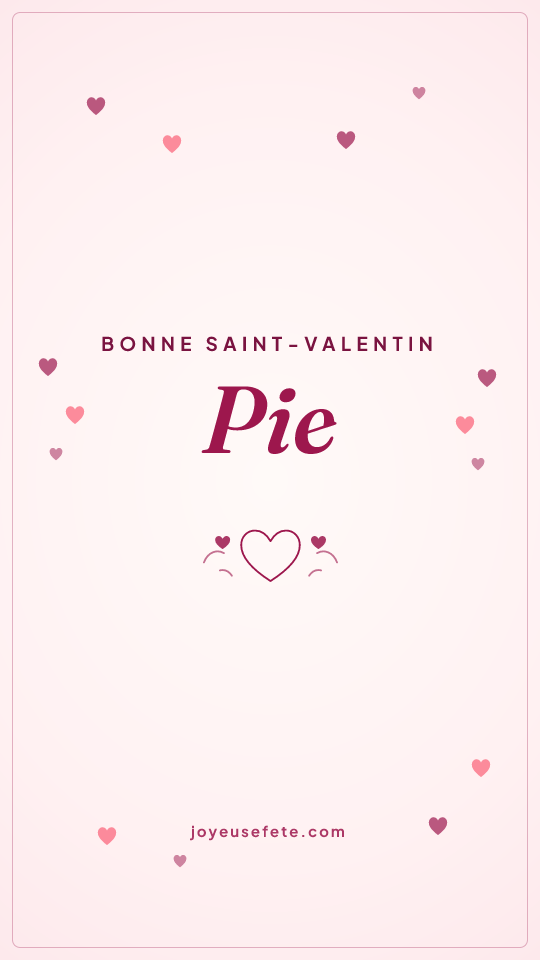 Image « Bonne Saint-Valentin Pie » au format story