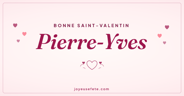 Image « Bonne Saint-Valentin Pierre-Yves » au format large