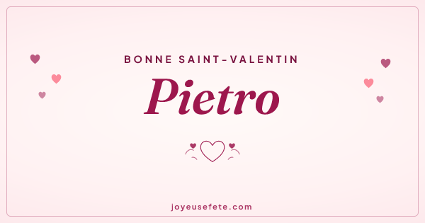 Image « Bonne Saint-Valentin Pietro » au format large