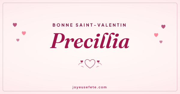Image « Bonne Saint-Valentin Precillia » au format large