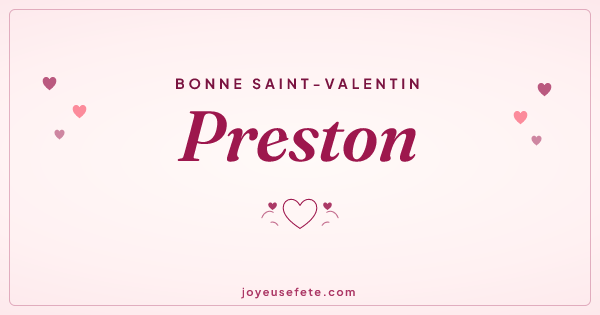 Image « Bonne Saint-Valentin Preston » au format large