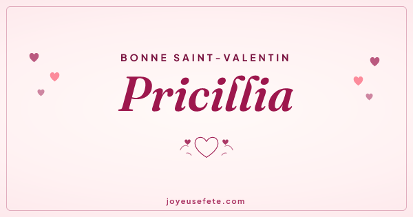 Image « Bonne Saint-Valentin Pricillia » au format large