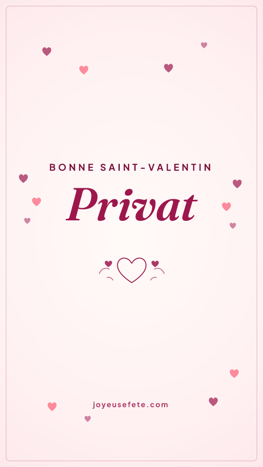 Image « Bonne Saint-Valentin Privat » au format story