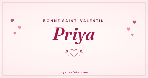 Image « Bonne Saint-Valentin Priya » au format large
