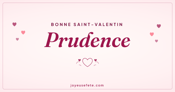 Image « Bonne Saint-Valentin Prudence » au format large