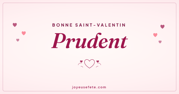 Image « Bonne Saint-Valentin Prudent » au format large