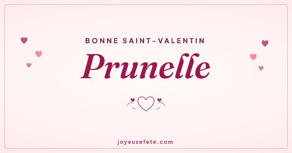 Image « Bonne Saint-Valentin Prunelle » au format large
