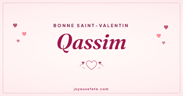 Image « Bonne Saint-Valentin Qassim » au format large