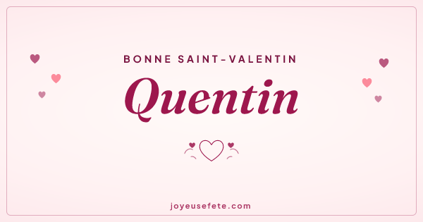 Image « Bonne Saint-Valentin Quentin » au format large