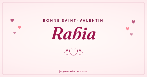 Image « Bonne Saint-Valentin Rabia » au format large