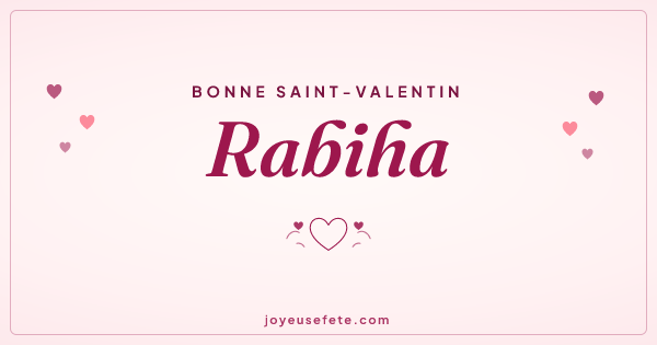 Image « Bonne Saint-Valentin Rabiha » au format large