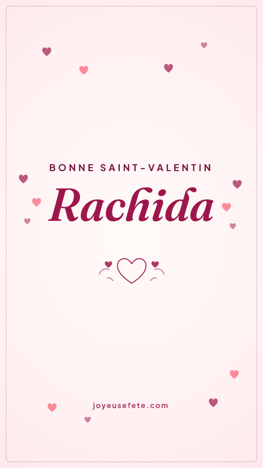 Image « Bonne Saint-Valentin Rachida » au format story