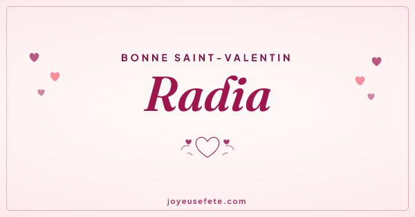 Image « Bonne Saint-Valentin Radia » au format large