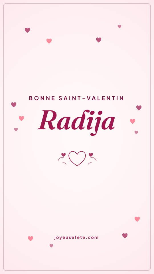 Image « Bonne Saint-Valentin Radija » au format story