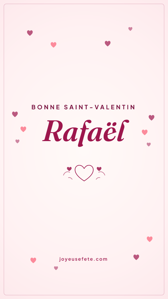 Image « Bonne Saint-Valentin Rafaël » au format story