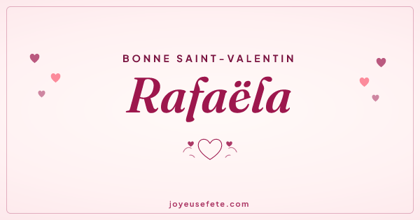 Image « Bonne Saint-Valentin Rafaëla » au format large