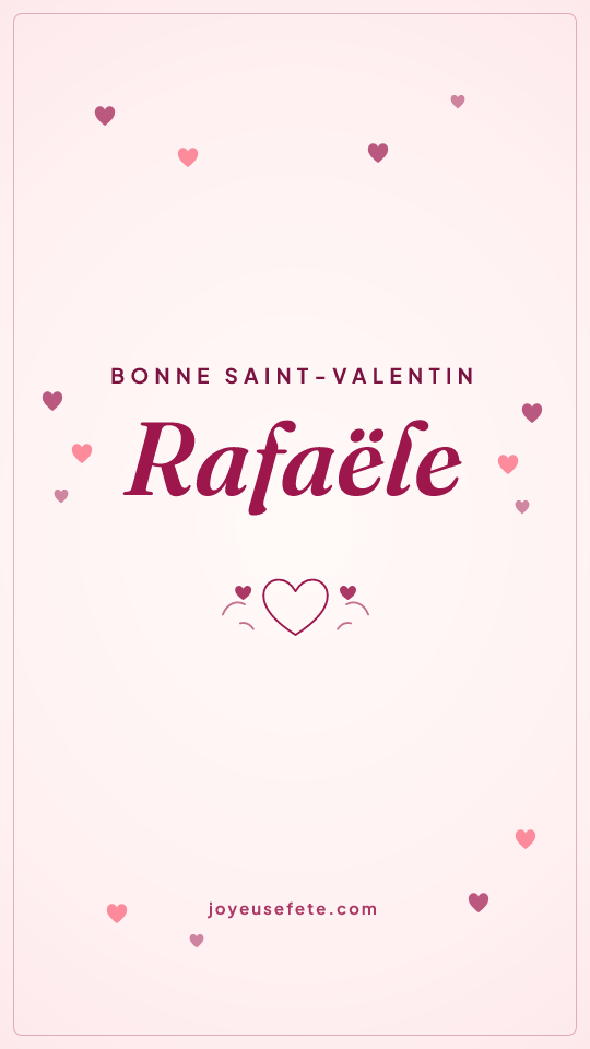 Image « Bonne Saint-Valentin Rafaële » au format story