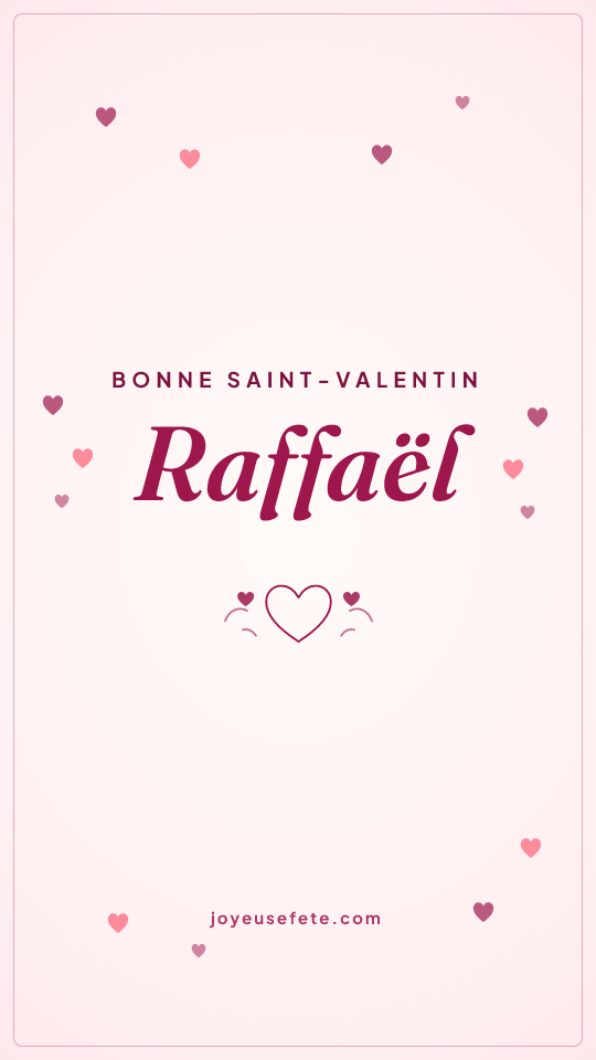 Image « Bonne Saint-Valentin Raffaël » au format story