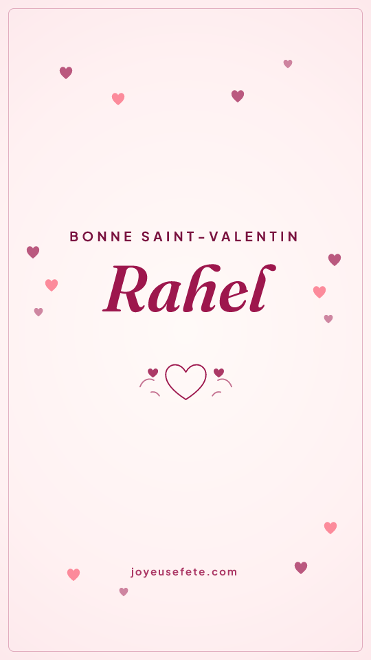Image « Bonne Saint-Valentin Rahel » au format story