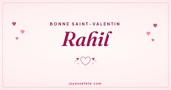Image « Bonne Saint-Valentin Rahil » au format large