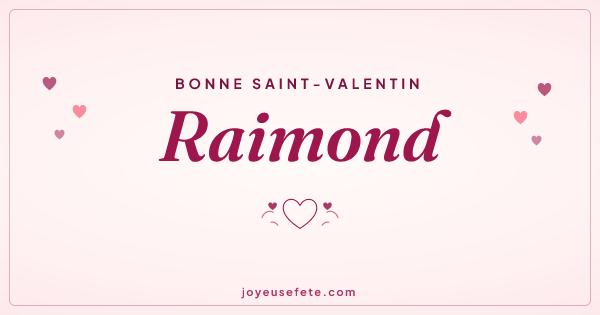 Image « Bonne Saint-Valentin Raimond » au format large