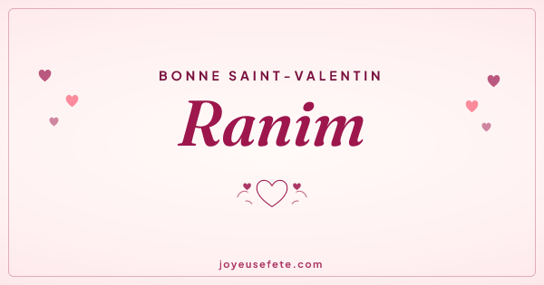 Image « Bonne Saint-Valentin Ranim » au format large