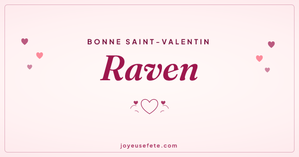 Image « Bonne Saint-Valentin Raven » au format large